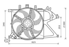 AVA QUALITY COOLING ol7672 -  Вентилятор, охлаждение двигателя